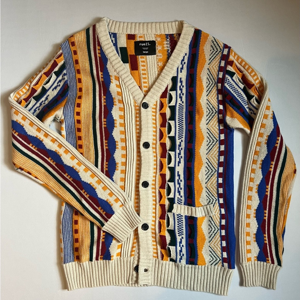 Rue21 Vibrant Patterned Cardigan Sweater